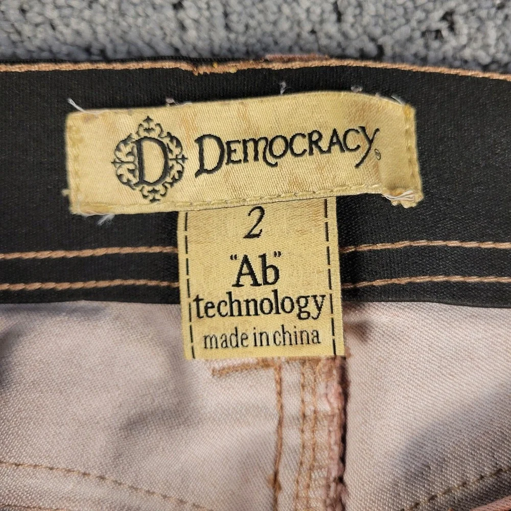 Democracy Jeans‎ Womens 2 Pink Ab Technology Skinny Ankle Slimming Low Rise